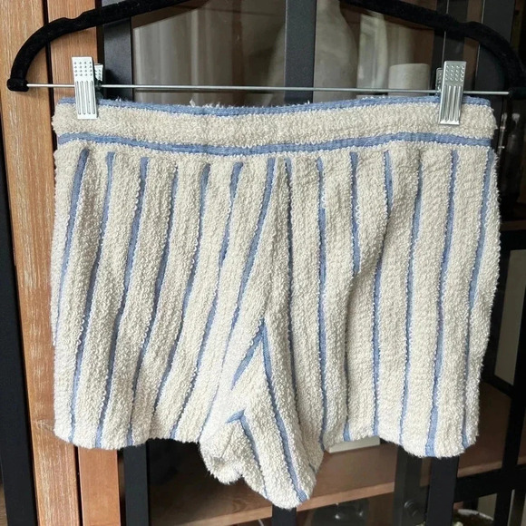 Faherty Pacífica Terry shorts stripes beige cream pockets drawstring coastal XS - Picture 6 of 6
